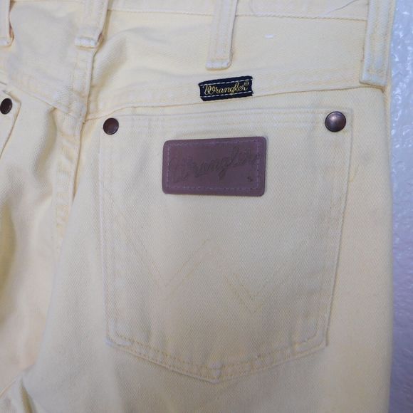 Wrangler Jeans Women Size 11 Cowboy High Waisted USA Made 13MBCG Yellow RARE 80s - Picture 9 of 10